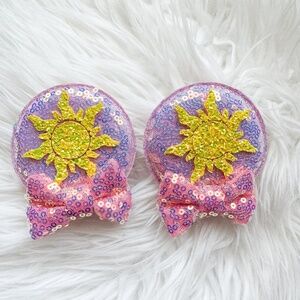 Rapunzel Mouse Bow Clip- Mouse Hair Clips Adult Disney Kid Hair Accessor…